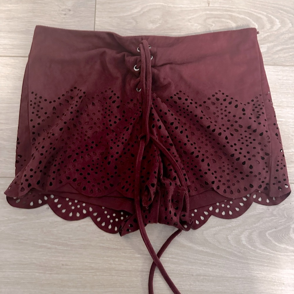 Suede shorts